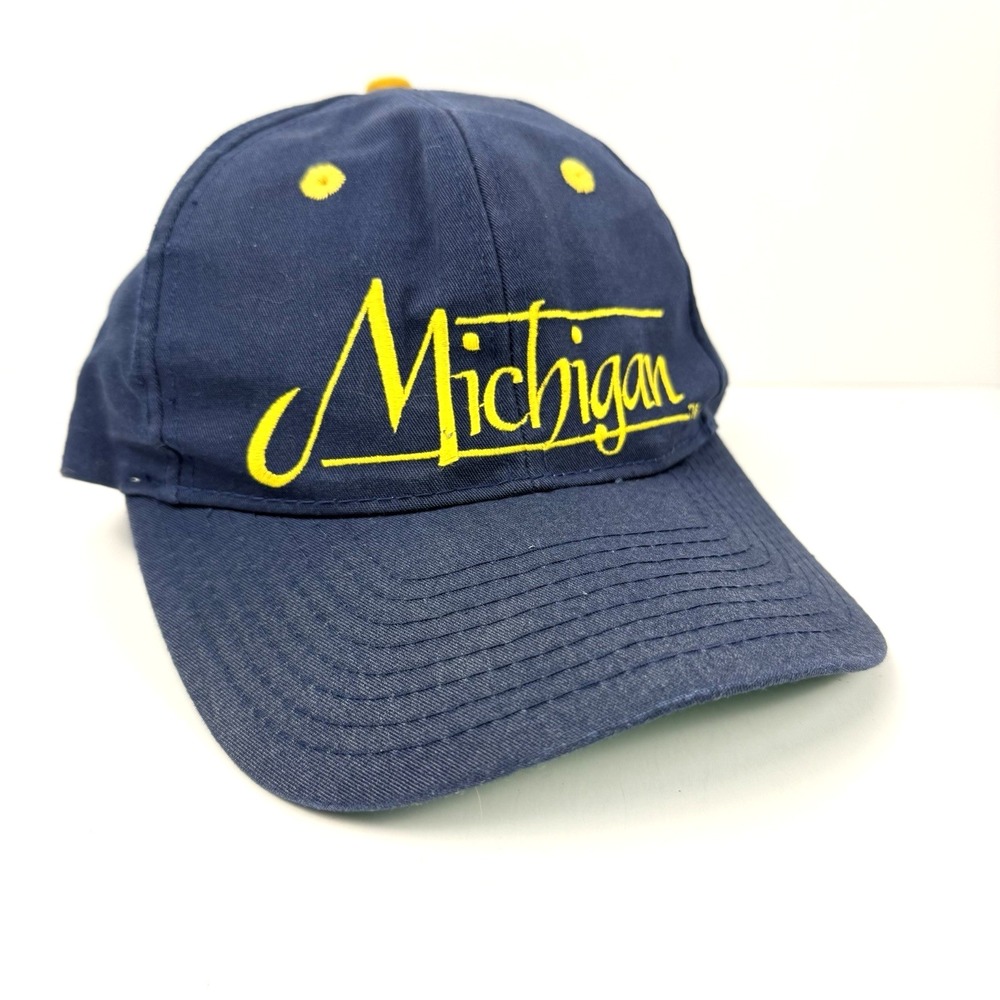 Vintage Michigan Wolverines Snapback Hat Cap The‎ Game 90s Dad Hat